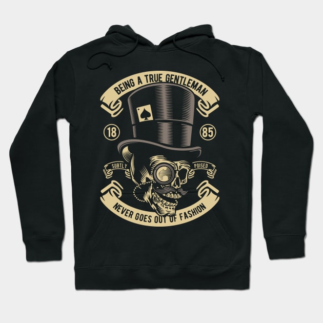 True Gentlemen, Vintage Retro Classic Hoodie by CoApparel